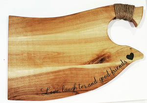 Personalized Hand Carved Cheese Board